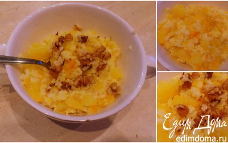 Рецепт Пшенная каша с тыквой и апельсином на пару