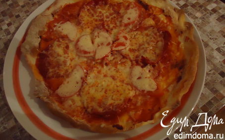 Рецепт Пицца с колбасой чоризо