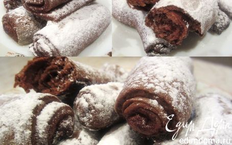 Рецепт Шоколадное печенье "Дровишки под снегом"