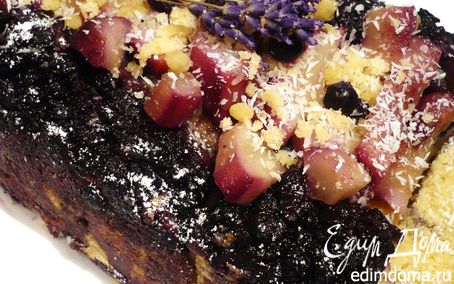 Рецепт Грушево-черничный кекс «Маленькое черное с кокосом и лавандой»