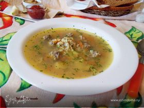 Суп с фрикадельками и булгуром
