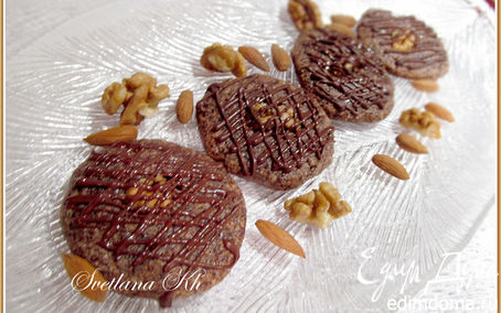 Рецепт Шоколадно-ореховое печенье без муки
