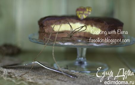Рецепт Шоколадно-трюфельный торт с ванильным кремом