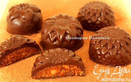Рецепт Шоколадные конфеты с миндалем и апельсином