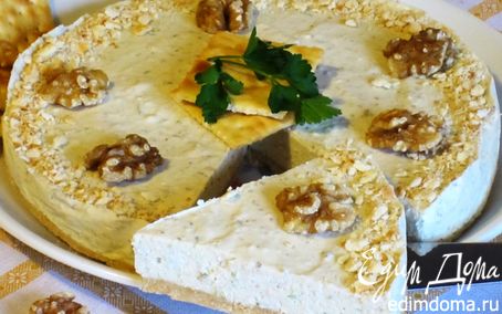Рецепт Закусочный чизкейк с горгонзолой и грецкими орехами