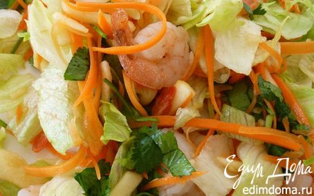 Рецепт Азиатский салат с Креветками