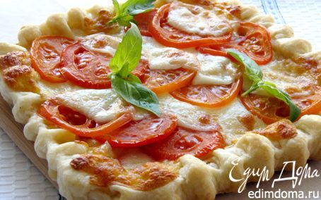 Рецепт Пирог с помидорами, моцареллой и сладким перцем
