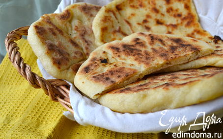 Рецепт Индийские лепешки "Наан с сыром" (Cheese naan)