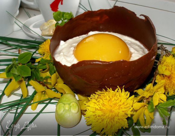 Пасхальные "Шоколадные яйца" с творожным муссом