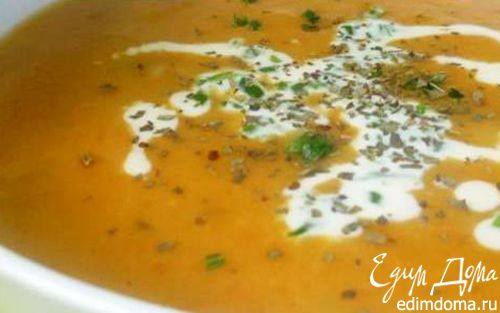 Рецепт Согревающий морковный суп с желтой чечевицей
