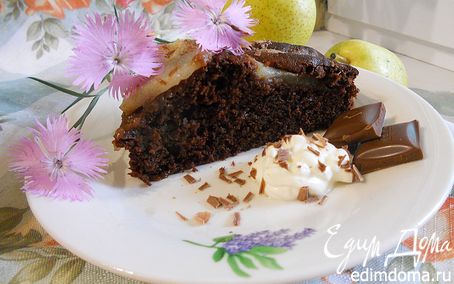 Рецепт Шоколадный торт с грушами (Torta di cioccolato e pere)