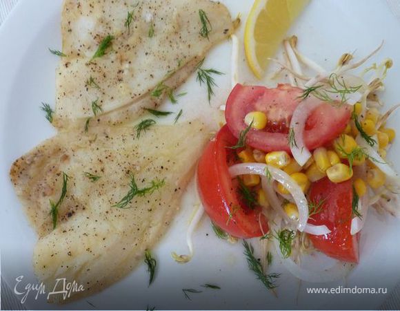 Запеченная рыба с Летним салатом