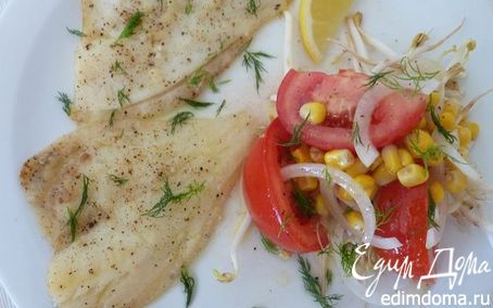 Рецепт Запеченная рыба с Летним салатом