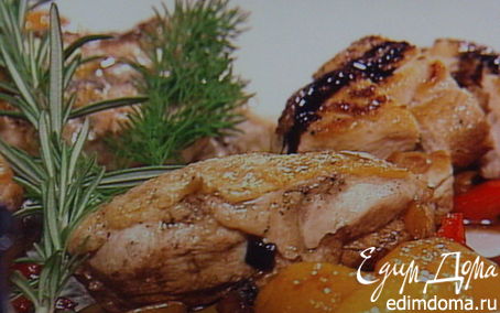 Рецепт Куриное филе с овощным рагу под бальзамическим соусом