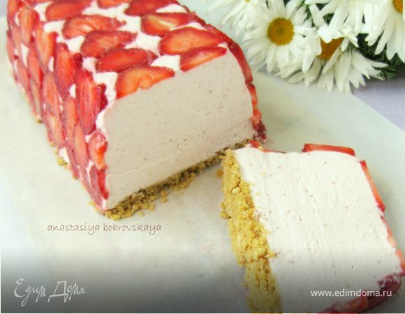 Пирог с творогом и клубникой - рецепт с фото пошагово