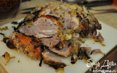 Рецепт Жаркое из свинины с луком, чесноком и цитрусом