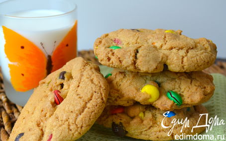 Рецепт Печенье "Радуга" с m&m’s (Giant Rainbow Cookies)