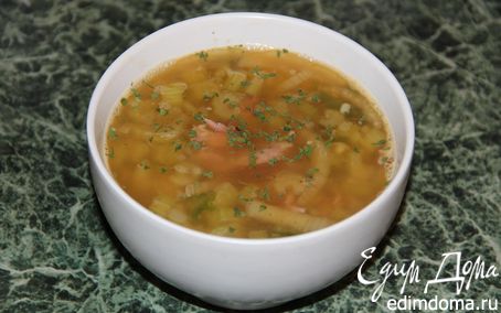 Рецепт Гороховый суп с сельдереем и тмином