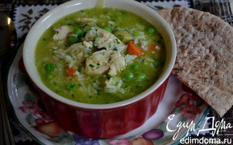 Рецепт Суп куриный с зеленым горошком