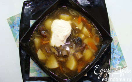 Рецепт Царский суп с белыми грибами