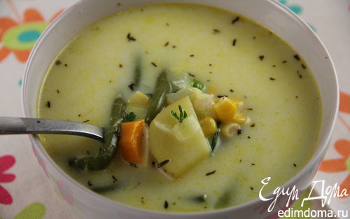 Рецепт Североамериканский овощной суп "Суккоташ"