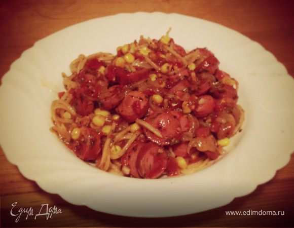 Сосиски в томатном соусе - пошаговый рецепт с фото