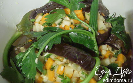 Рецепт Квашеные баклажаны, фаршированные овощами