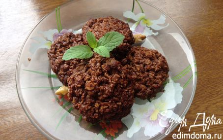 Рецепт Овсяное шоколадно-ореховое печенье