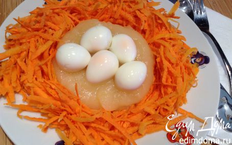 Рецепт детский салат "гнездо" в мультиварке
