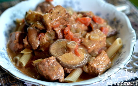Рецепт Свинина с паприкой и грибами шиитаке