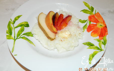 Рецепт Рисовая каша с запеченными фруктами