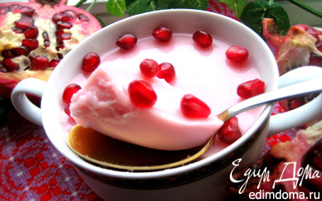 Рецепт Гранатовая панна котта на йогурте