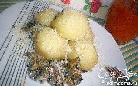 Рецепт Ньокки, тушенные в сливочно-грибном соусе