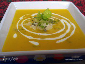 Тыквенный суп-пюре "Солнышко на блюде"