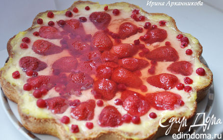 Рецепт Тирольский пирог с ягодами и нежным кремом
