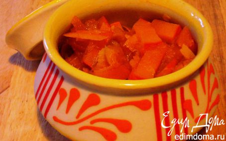Рецепт Янтарный рестер из тыквы с апельсинами и курагой