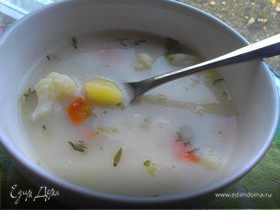 Сырно-сливочный суп с цветной капустой