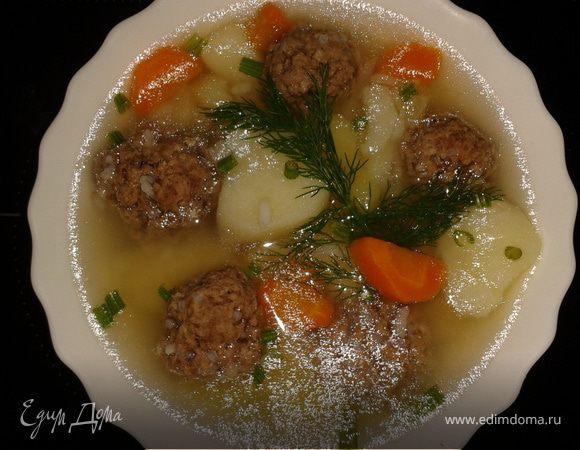 Суп с фрикадельками, картофелем и рисом: 2 рецепта пошагово с фото