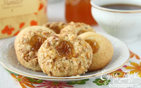 Рецепт Печенье с орехами и джемом