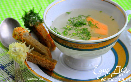 Рецепт Рыбное консоме с крутонами