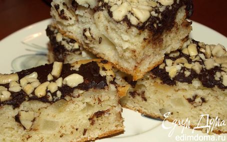 Рецепт Фруктово-йогуртовый пирог с горьким шоколадом и кешью