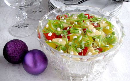 Рецепт Новогодний салат "Конфетти и серпантин"