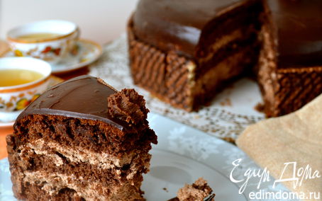 Рецепт Шоколадный торт с вафельным кремом