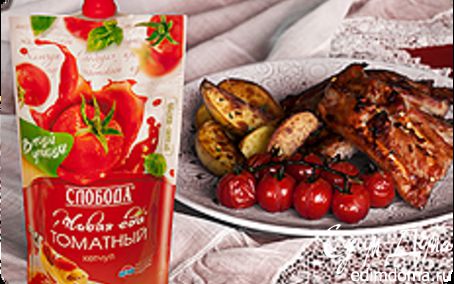 Рецепт Свиные ребрышки с картофелем