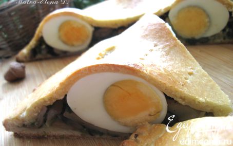 Рецепт Пирог с яйцами и грибами