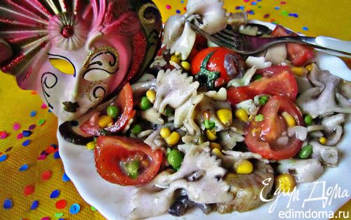 Рецепт Рагу с морскими гребешками и пастой фарфалле "Венецианский карнавал"