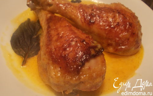 Рецепт Курица с чесноком и паприкой в сливках