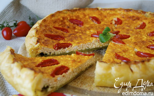 Рецепт Закусочной пирог с рикоттой и соусом песто (Torta di ricotta e pesto)