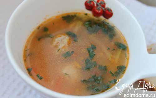 Рецепт Суп с рисом и фрикадельками