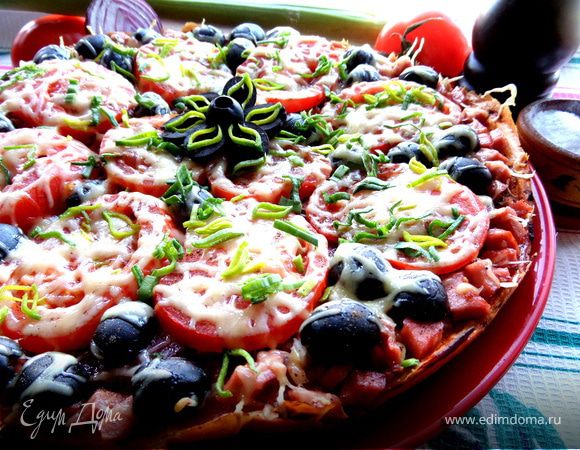 Пицца без дрожжей с фаршем простой домашний рецепт пошагово с фото